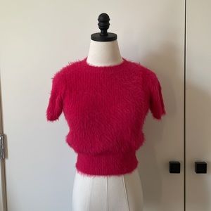 Fuchsia Fuzzy Soft Sweater Top